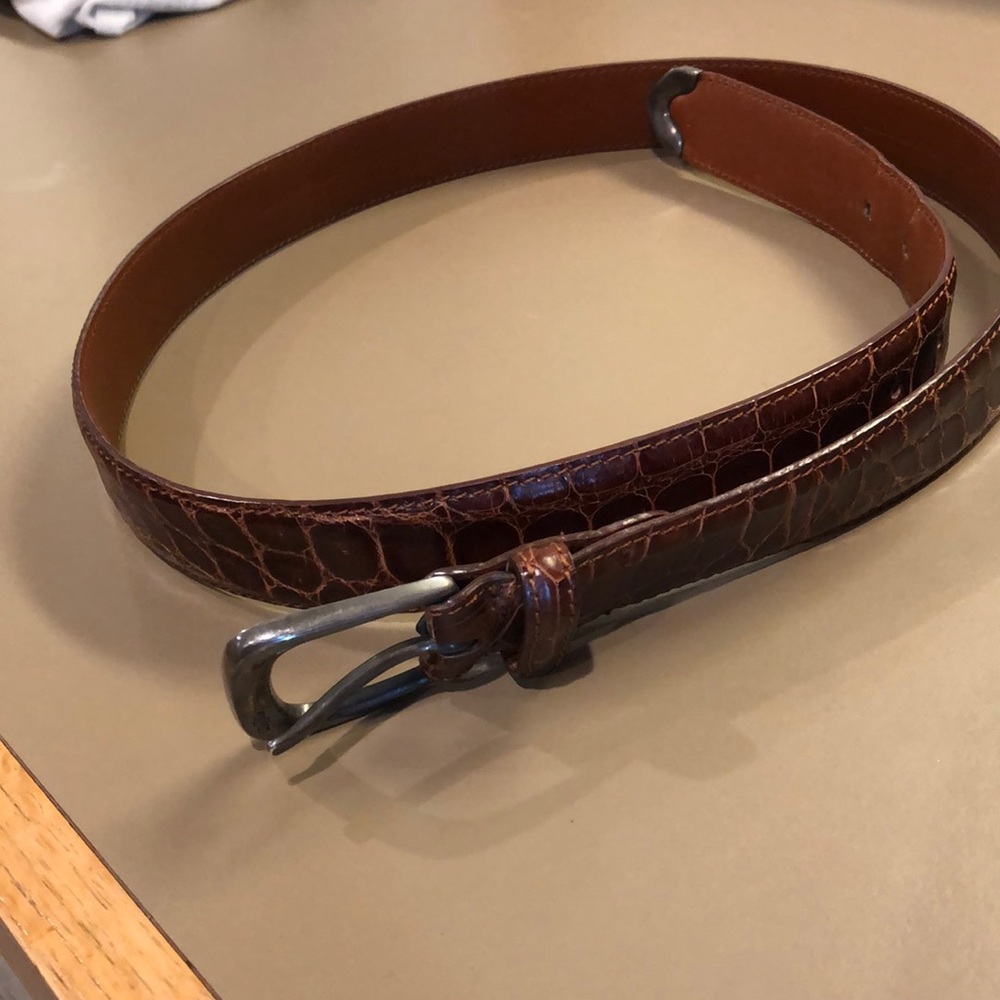 Polo alligator skin belt